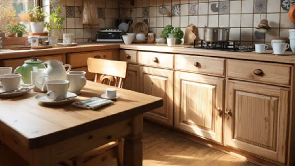 ساخت کابینت با چوب کاج